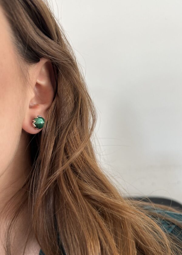 Malakit Çelik Küpe - Görsel 4